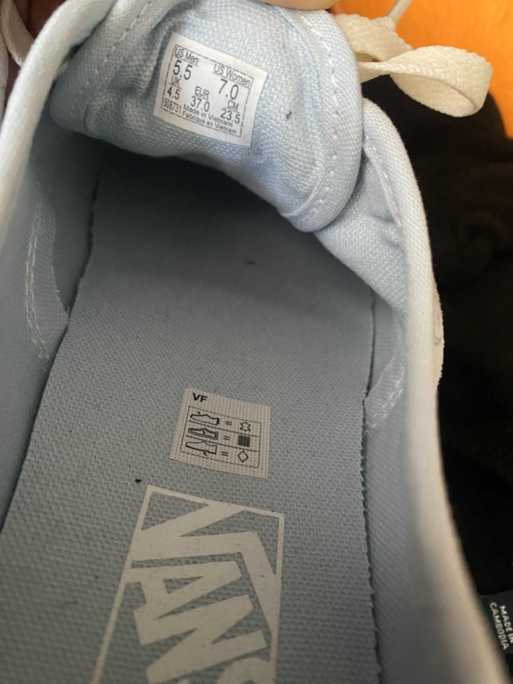 Vans Light Blue Canvas Low-Top Sneakers with Cream Laces - Picture 12 of 12